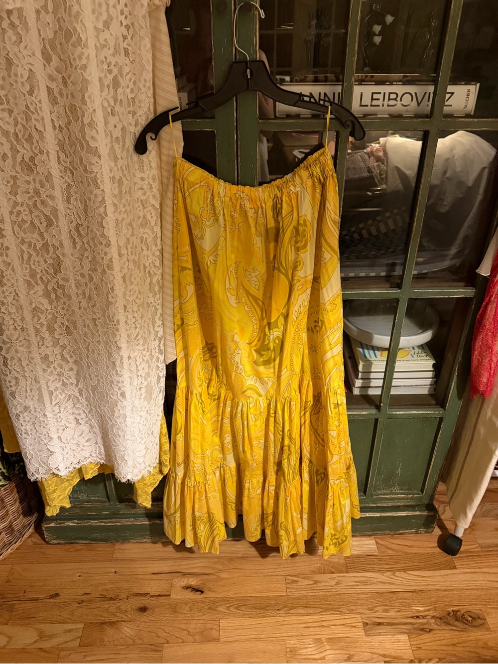 Etro Yellow Paisley Tiered Maxi Skirt - Picture 2 of 4